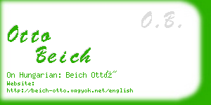 otto beich business card